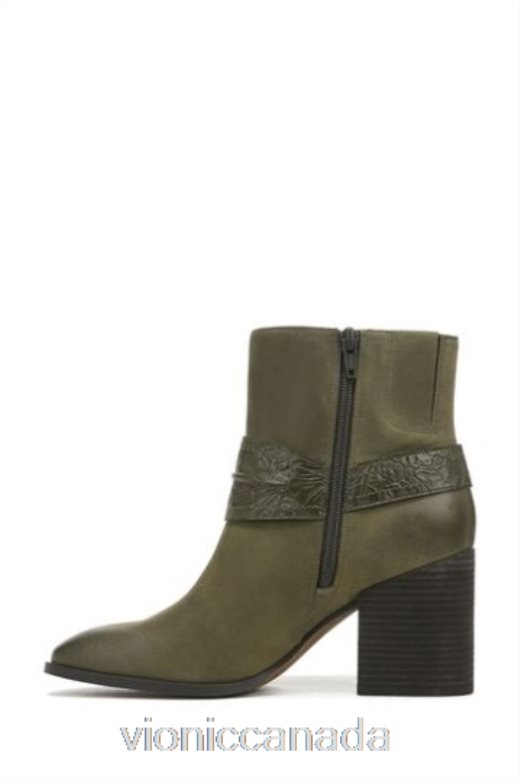 Vionic Olive Oil Nubuck Green Carnelia Ankle Boots 4642661633Vionic shoes calgary