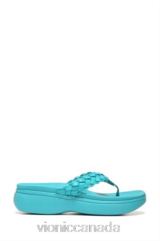 Vionic Blue Kenji Thong Wedge Sandals New 4642661669Vionic shoes calgary