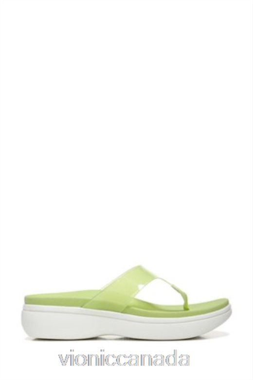 Vionic Green Luminous Thong Wedge Sandals 4642661640Vionic canada