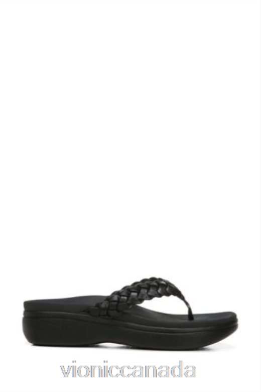 Vionic Kenji Thong Black Wedge Sandals 4642661595Vionic boots canada