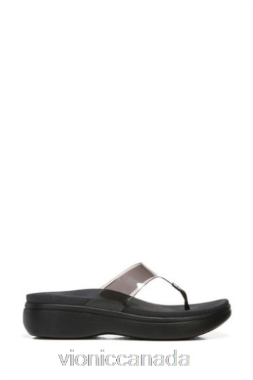 Vionic Luminous Thong Black Wedge Sandals 4642661579Vionic boots canada