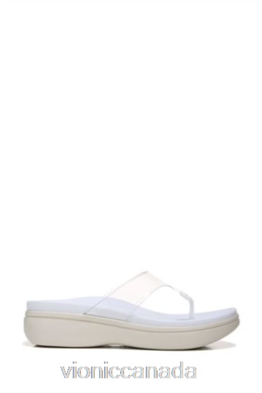 Vionic Luminous White Thong Wedge Sandals 4642661606Vionic calgary