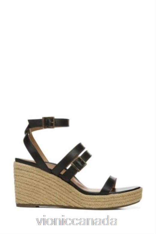 Vionic Sabina Black Leather Ankle Strap Sandals 4642661506Vionic calgary