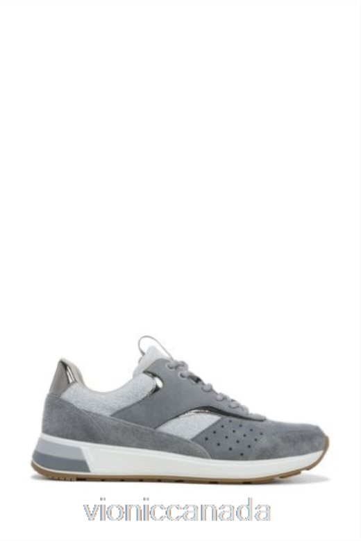 Vionic Grey Vapor/Charcoal Nubuck Nova Lace Up Trainers 4642661540Vionic canada