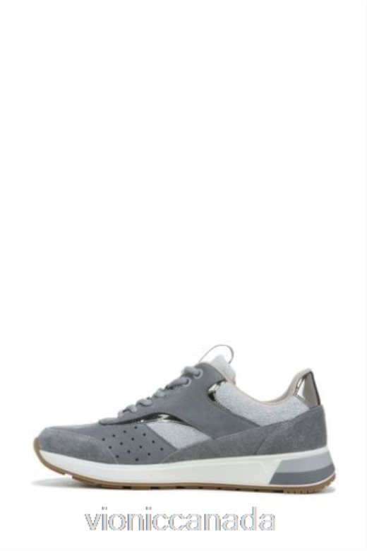 Vionic Grey Vapor/Charcoal Nubuck Nova Lace Up Trainers 4642661540Vionic canada