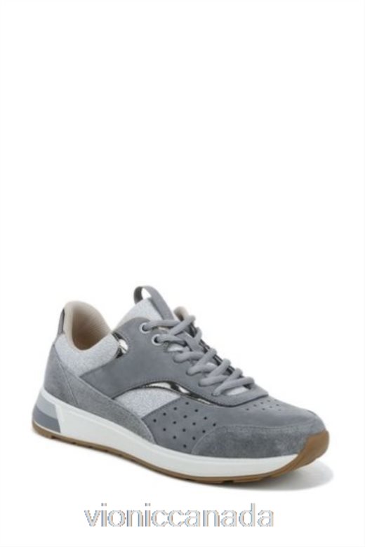 Vionic Grey Vapor/Charcoal Nubuck Nova Lace Up Trainers 4642661540Vionic canada