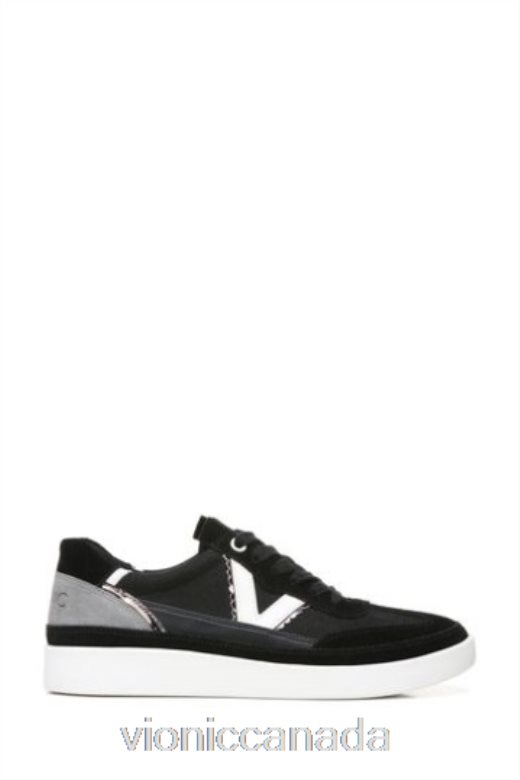 Vionic Mylie Black Canvas Lace Up Trainers 4642661541Vionic boots canada