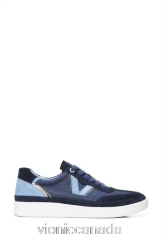 Vionic Navy Blue Canvas Mylie Lace Up Trainers 4642661544Vionic calgary