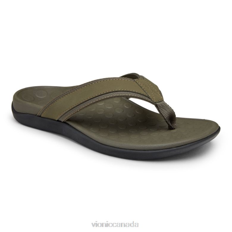 Vionic Men's Tide Toe Post Sandal 4642661445 Olive Vionic canada shoes