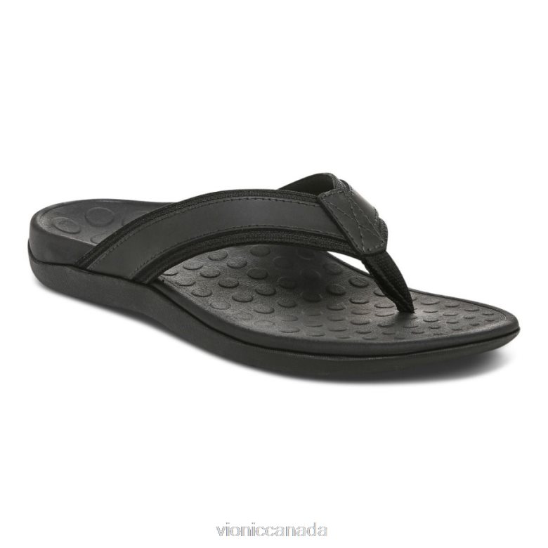 Vionic Men's Tide Toe Post Sandal 4642661446 Black Vionic canada sale
