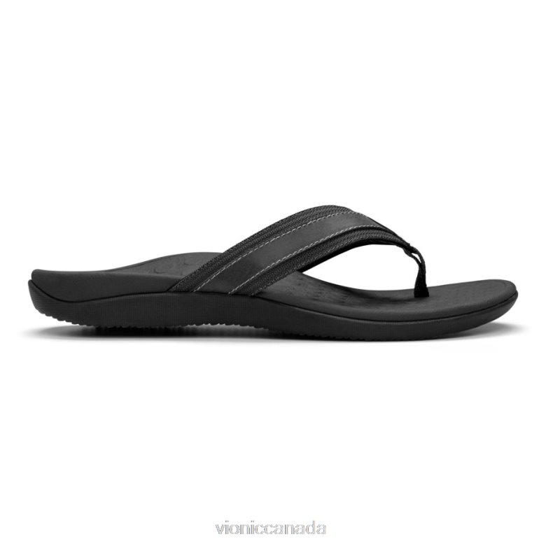 Vionic Men\'s Tide Toe Post Sandal 4642661446 Black Vionic canada sale