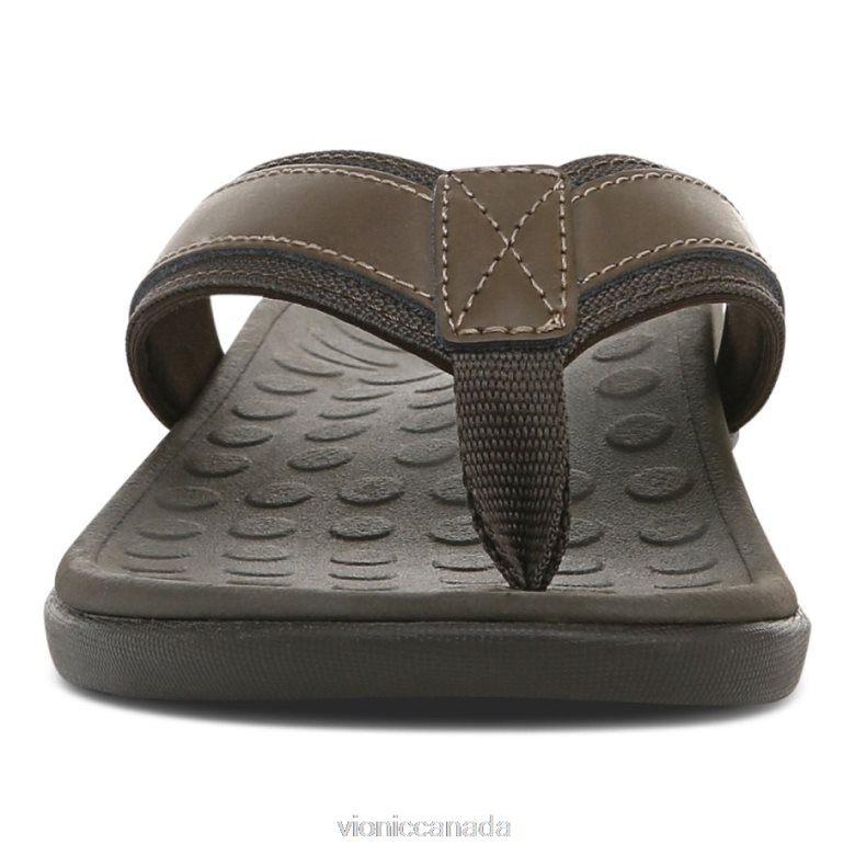 Vionic Men\'s Tide Toe Post Sandal 4642661447 Brown Vionic canada