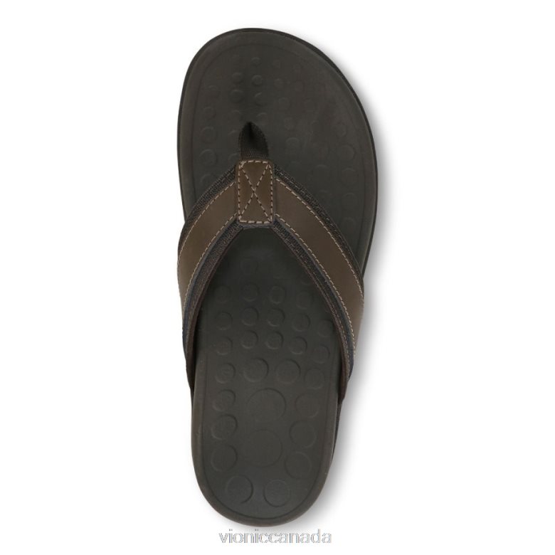 Vionic Men\'s Tide Toe Post Sandal 4642661447 Brown Vionic canada