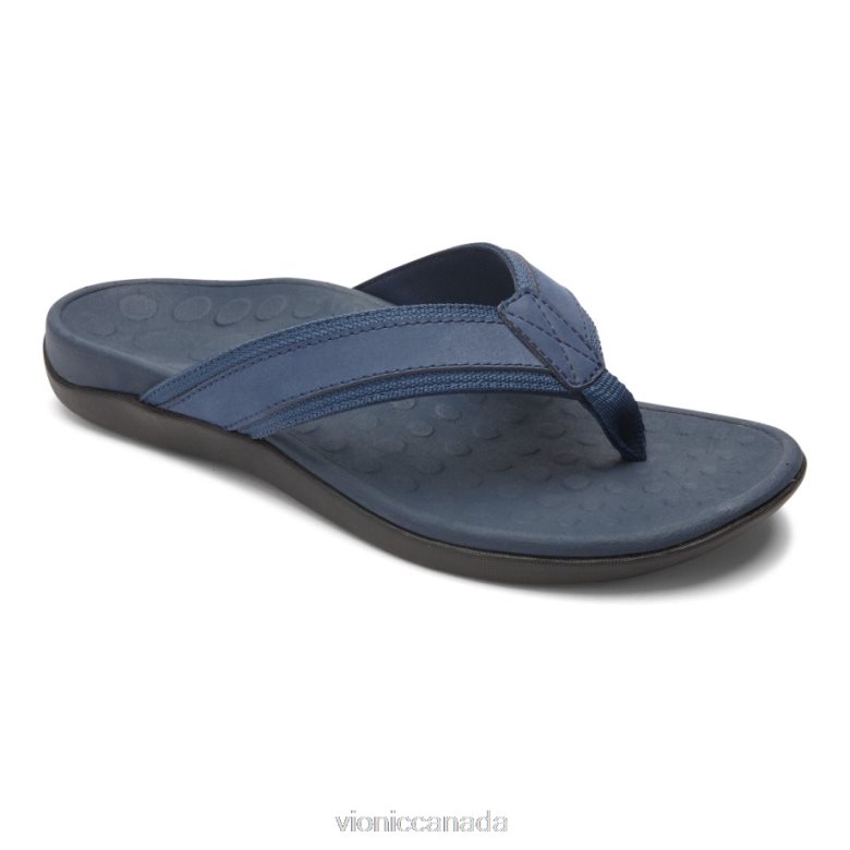 Vionic Men's Tide Toe Post Sandal 46426623 Navy Vionic shoes calgary