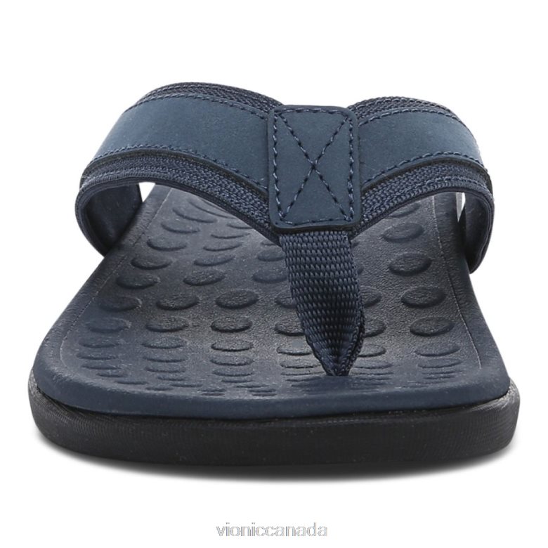 Vionic Men\'s Tide Toe Post Sandal 46426623 Navy Vionic shoes calgary