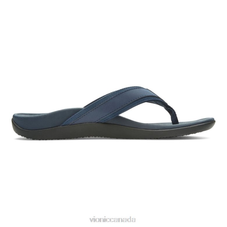 Vionic Men\'s Tide Toe Post Sandal 46426623 Navy Vionic shoes calgary
