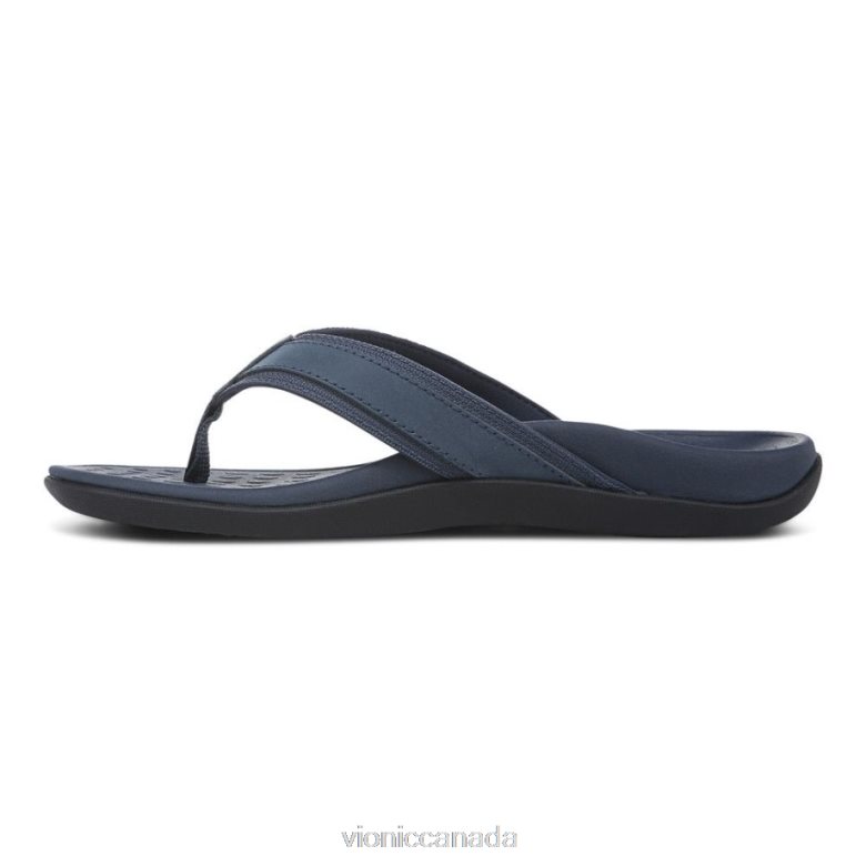 Vionic Men\'s Tide Toe Post Sandal 46426623 Navy Vionic shoes calgary