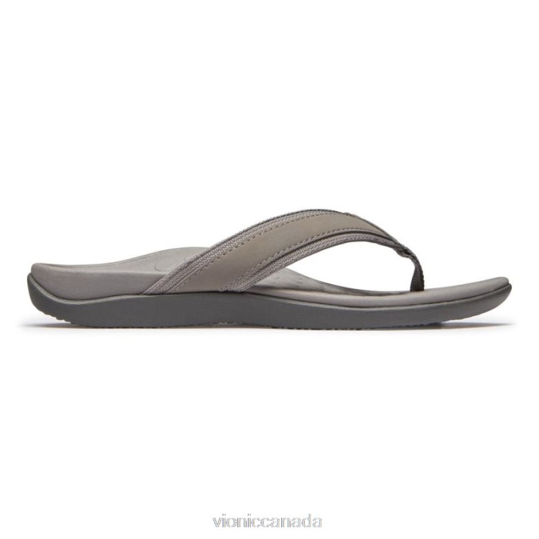 Vionic Men\'s Tide Toe Post Sandal 46426624 Charcoal Vionic sandals canada