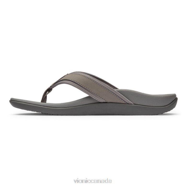 Vionic Men\'s Tide Toe Post Sandal 46426624 Charcoal Vionic sandals canada
