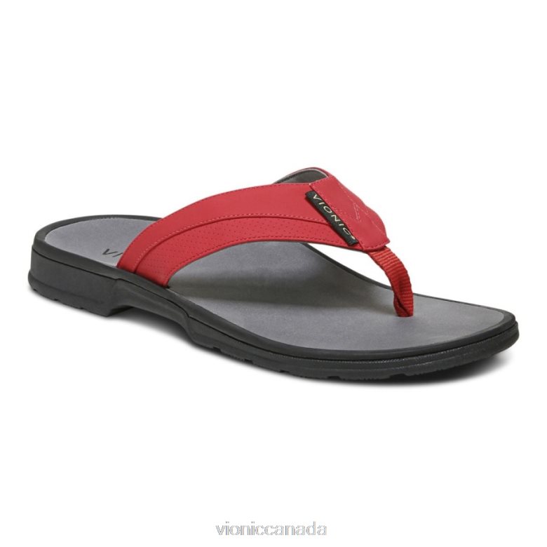 Vionic Wyatt Toe Post Sandal 4642661442 Red Vionic shoes calgary