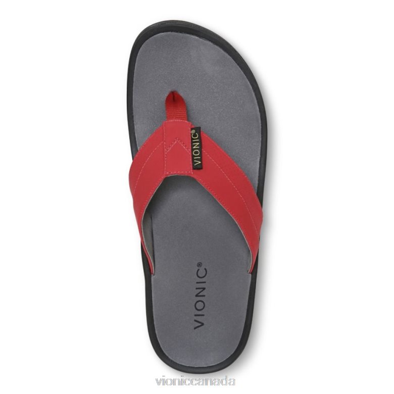 Vionic Wyatt Toe Post Sandal 4642661442 Red Vionic shoes calgary