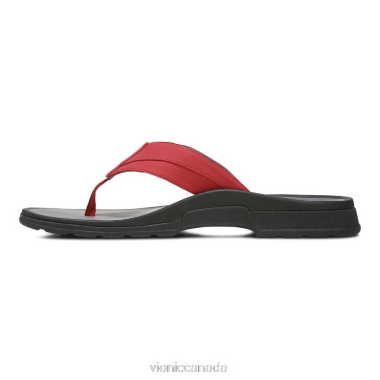 Vionic Wyatt Toe Post Sandal 4642661442 Red Vionic shoes calgary
