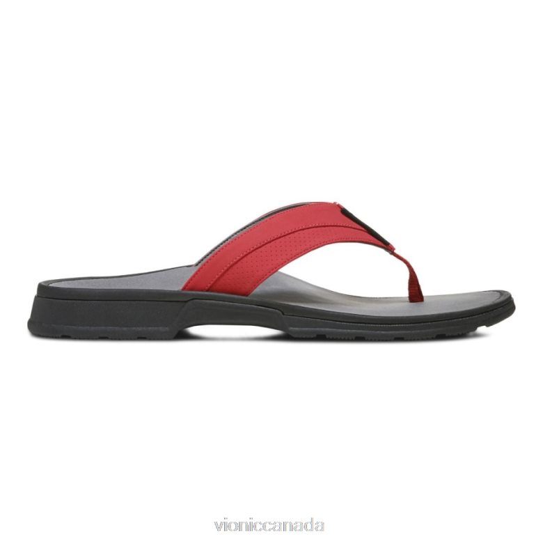 Vionic Wyatt Toe Post Sandal 4642661442 Red Vionic shoes calgary
