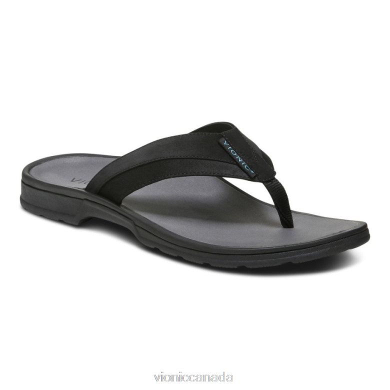 Vionic Wyatt Toe Post Sandal 464266635 Black Vionic canada shoes