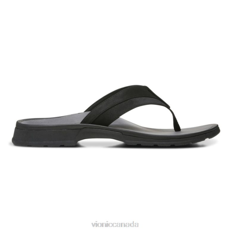 Vionic Wyatt Toe Post Sandal 464266635 Black Vionic canada shoes