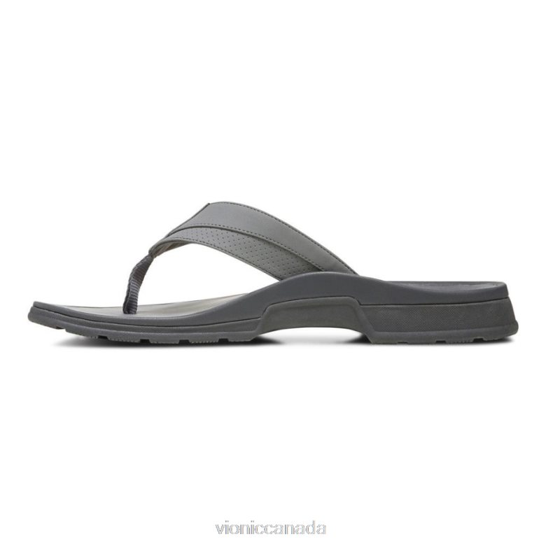 Vionic Wyatt Toe Post Sandal 464266636 Charcoal Vionic canada sale