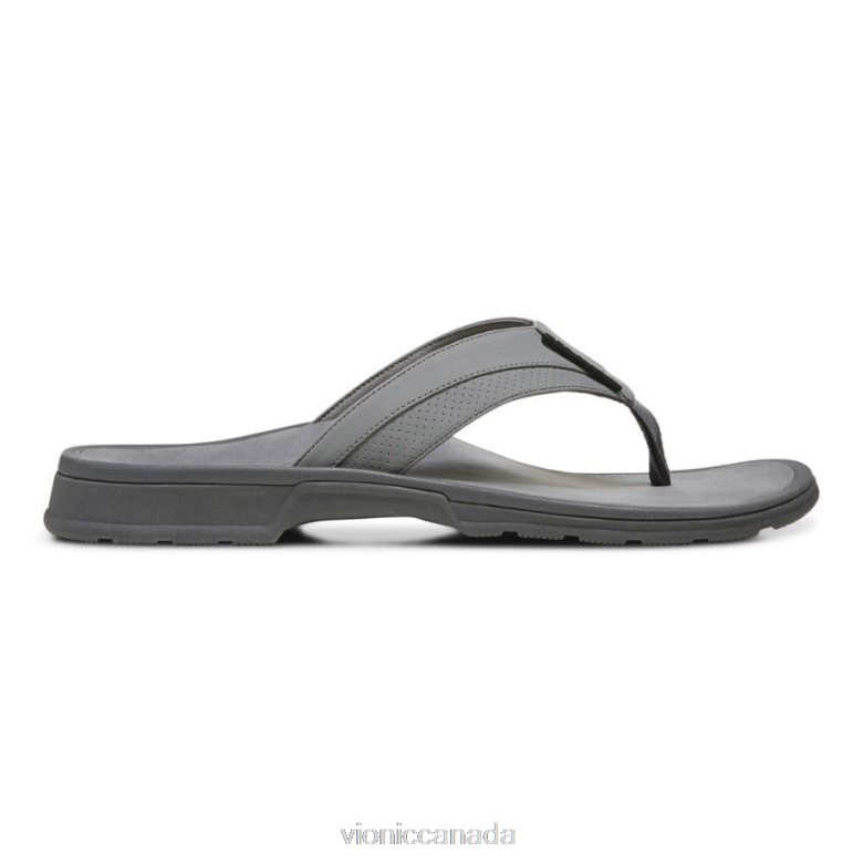 Vionic Wyatt Toe Post Sandal 464266636 Charcoal Vionic canada sale