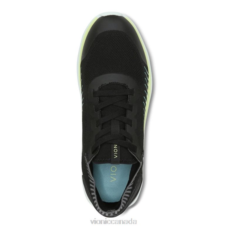 Vionic Embolden Sneaker 464266975 Black Pale Lime Vionic shoes calgary