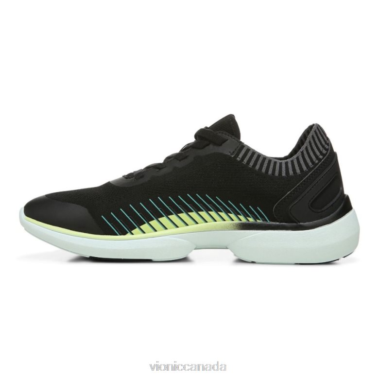 Vionic Embolden Sneaker 464266975 Black Pale Lime Vionic shoes calgary