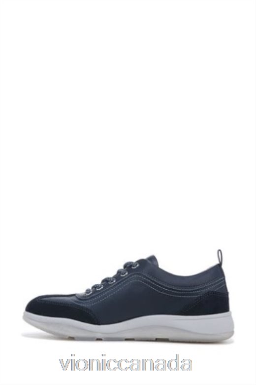 Vionic Nyla Navy Blue Tumbled Leather Lace Up Shoes 4642661577Vionic calgary