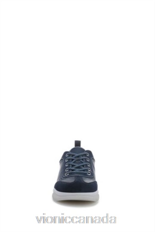 Vionic Nyla Navy Blue Tumbled Leather Lace Up Shoes 4642661577Vionic calgary
