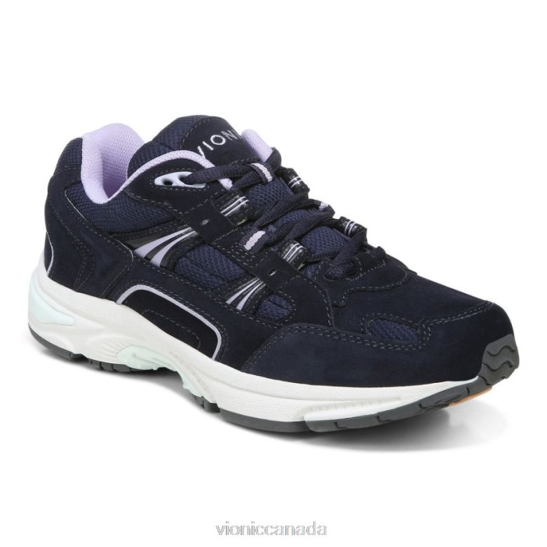 Vionic Walker Classic Trainer 464266251 Navy/Purple Heather Vionic shoes calgary