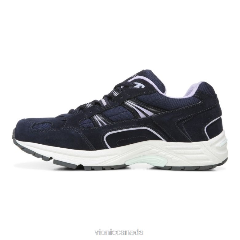Vionic Walker Classic Trainer 464266251 Navy/Purple Heather Vionic shoes calgary
