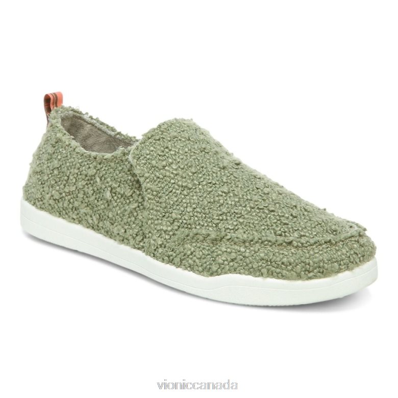 Vionic Beach Malibu Slip on Sneaker: Boucle 4642661071 Army Green Boucle Vionic shoes calgary
