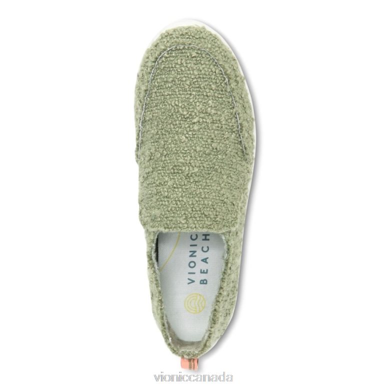 Vionic Beach Malibu Slip on Sneaker: Boucle 4642661071 Army Green Boucle Vionic shoes calgary