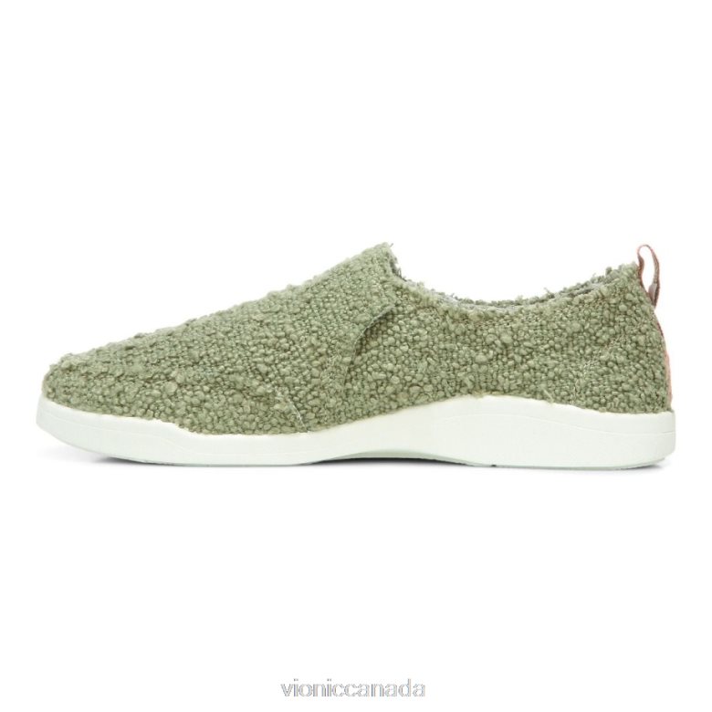 Vionic Beach Malibu Slip on Sneaker: Boucle 4642661071 Army Green Boucle Vionic shoes calgary