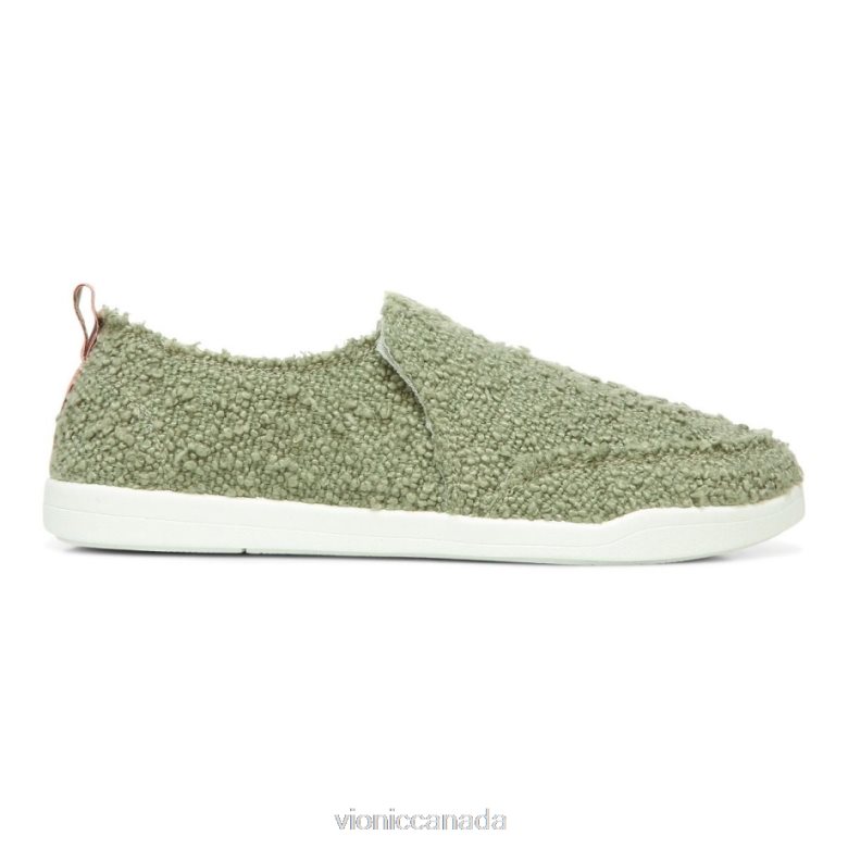 Vionic Beach Malibu Slip on Sneaker: Boucle 4642661071 Army Green Boucle Vionic shoes calgary