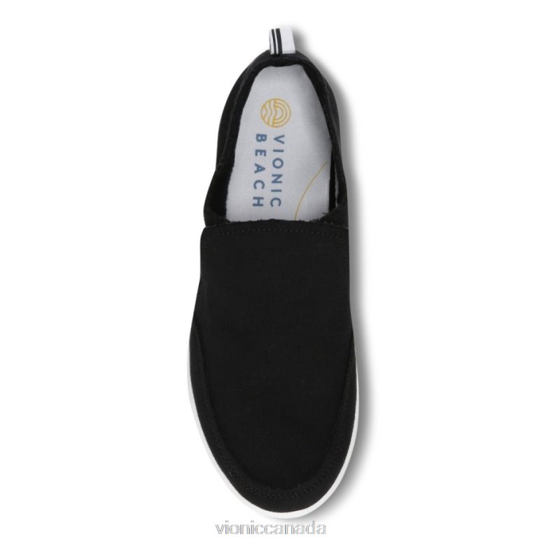 Vionic Beach Malibu Slip on Sneaker: Canvas 4642661077 Black Canvas Vionic boots canada