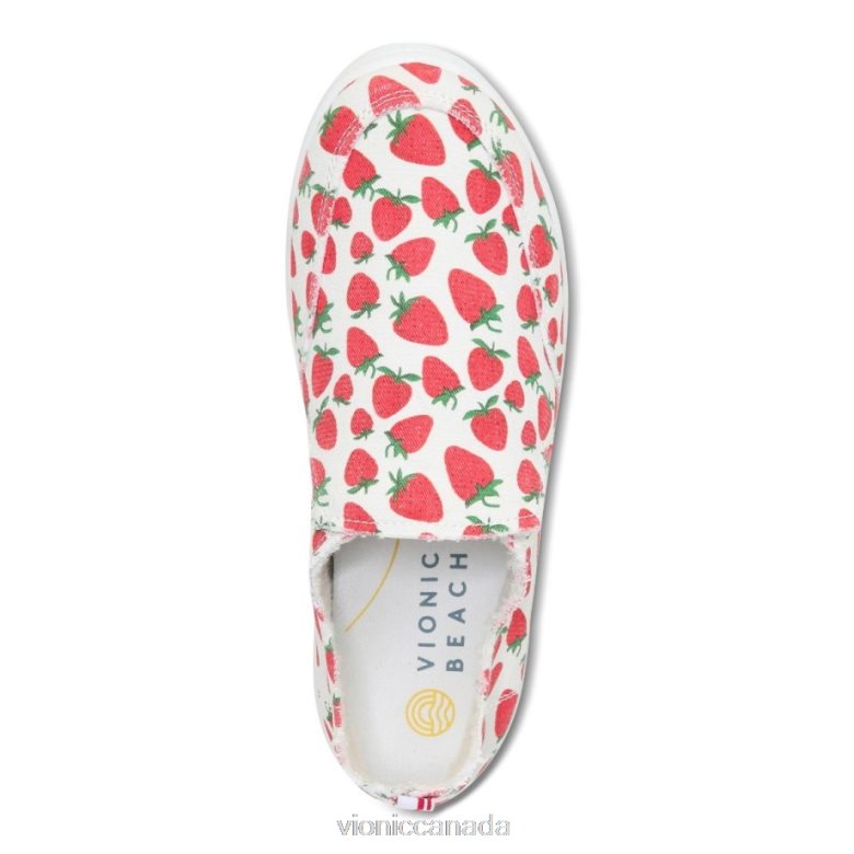 Vionic Beach Malibu Slip on Sneaker: Fruit 4642661168 Strawberries Vionic sandals canada