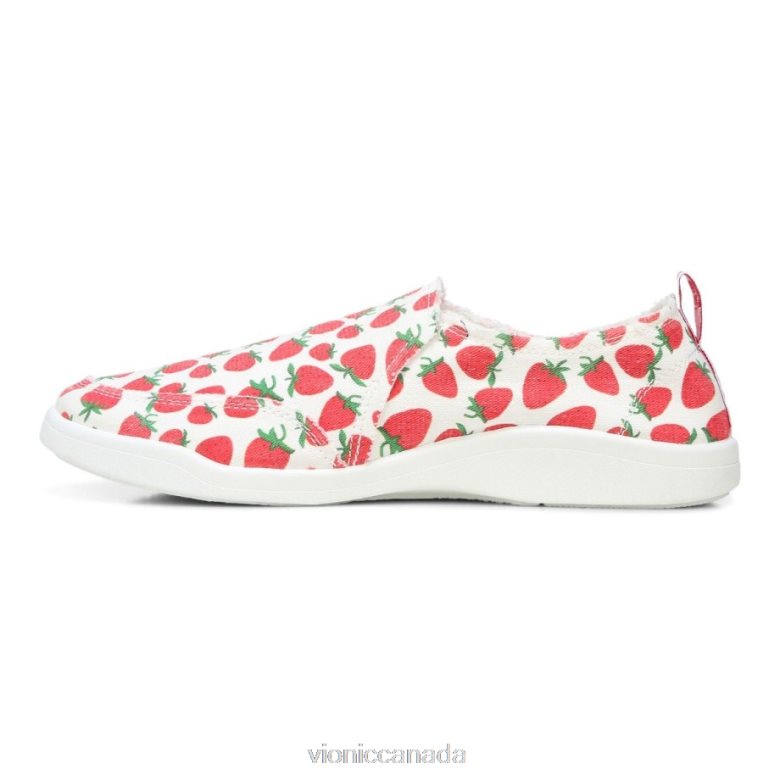 Vionic Beach Malibu Slip on Sneaker: Fruit 4642661168 Strawberries Vionic sandals canada