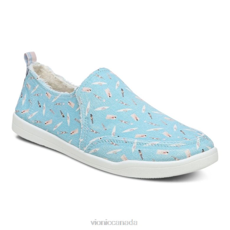 Vionic Beach Malibu Slip on Sneaker: Fun in the Sun 4642661150 Porcelain Blue Vionic calgary