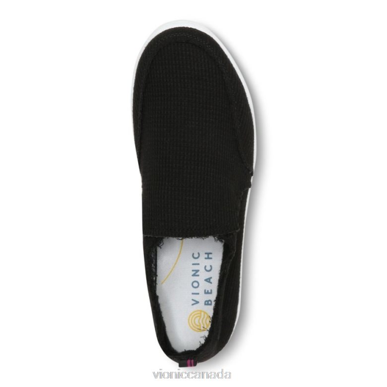 Vionic Beach Malibu Slip on Sneaker: Waffle Knit 4642661146 Black Knit Vionic canada shoes