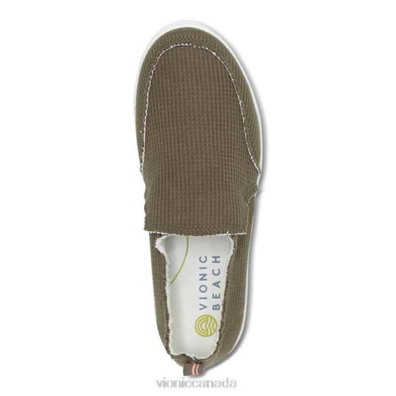Vionic Beach Malibu Slip on Sneaker: Waffle Knit 4642661147 Olive Knit Vionic canada sale