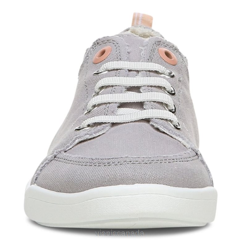 Vionic Beach Pismo Casual Sneaker: Canvas 4642661096 Light Grey Canvas Vionic sandals canada