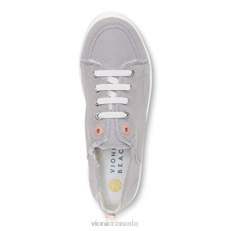 Vionic Beach Pismo Casual Sneaker: Canvas 4642661096 Light Grey Canvas Vionic sandals canada