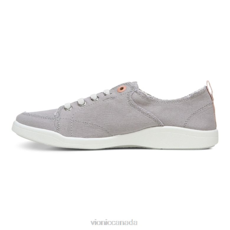 Vionic Beach Pismo Casual Sneaker: Canvas 4642661096 Light Grey Canvas Vionic sandals canada